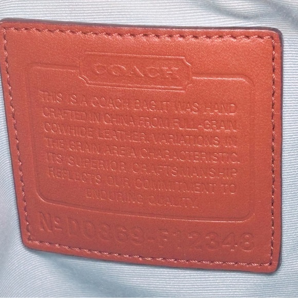 Coach Brown Hobo Bag with Blue Scarf Accent - Picture 9 of 11